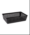 BANDEJA PLASTICO 23X15 CMS. NEGRA