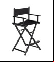 SILLA DE MAQUILLAJE NEGRA D'ORLEAC