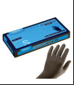 GUANTES LATEX NEGROS, MEDIANOS (25 UNIDADES)